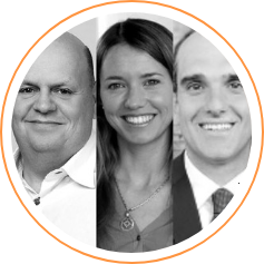 Mike Mies, Sofía Jaunsolo y Rodolfo Mangino
