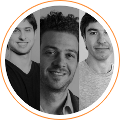 Jacobo Singer, Rodrigo Larrimbe y Gabriel Kurman